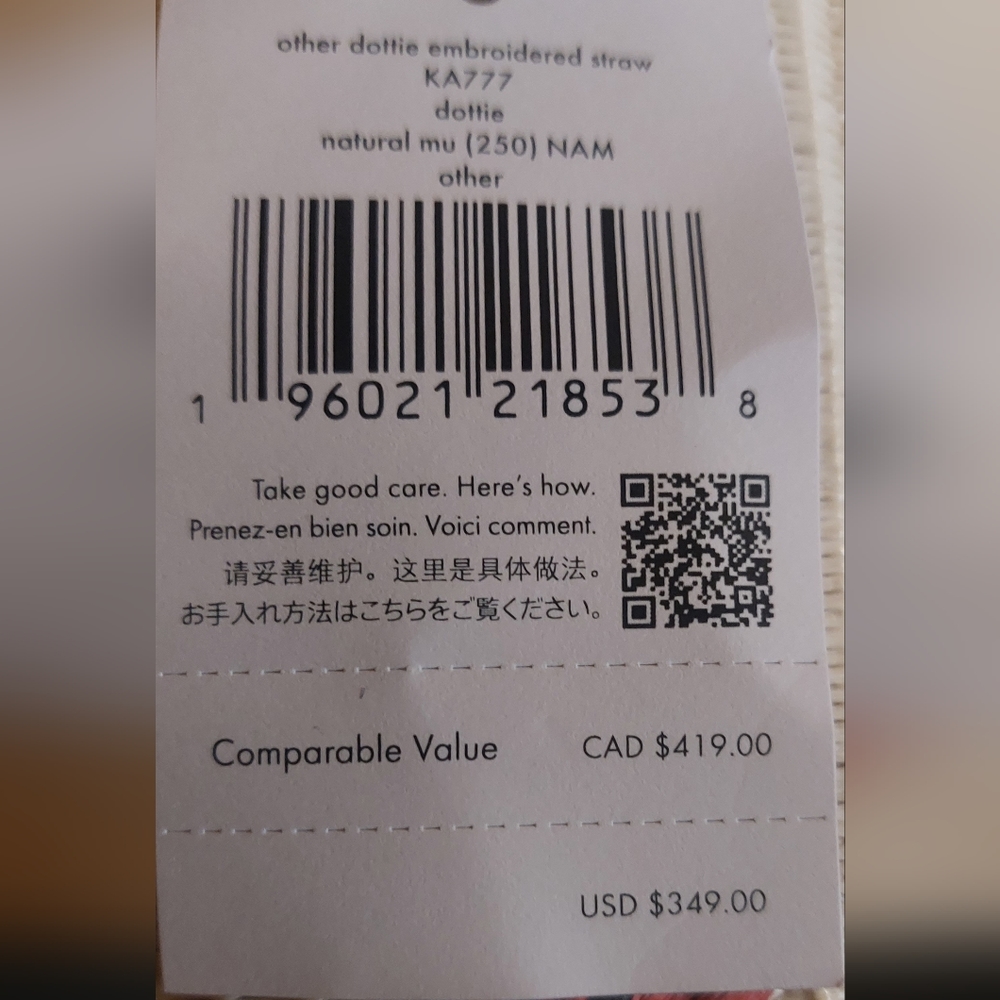 Kate Spade Dottie Embroidered Ladybug Straw Cylinder Crossbody 🐞 - Picture 8 of 9